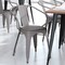 Flash Furniture Silver Metal Stack Chair with Gray Poly Resin Seat CH-31270-SIL-PL1G-GG - alternate 7